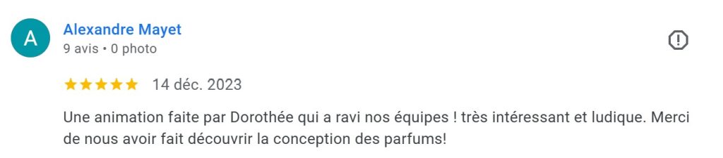 Avis google 5 etoiles - temoignage d'une experience de team building réussie - cabinet de comptabilité ECOCE