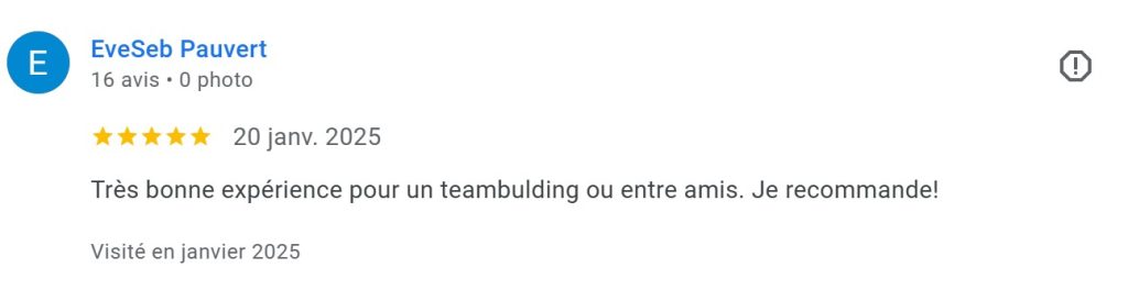 Avis google Facilis - team building - cohésion