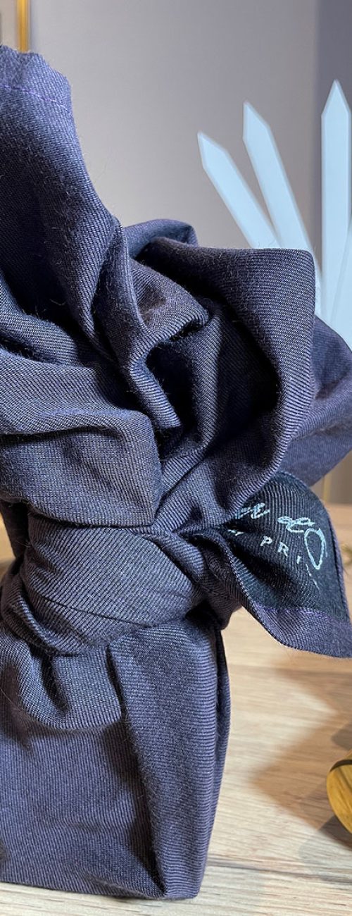 Flacon furoshiki emballage eco responsable